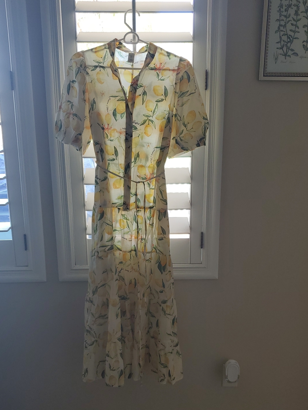 H&M Lemon Amalfi Coast Print Maxi Dress